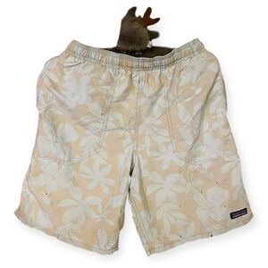 Patagonia Boys XL Floral Swim Shorts Flawed
